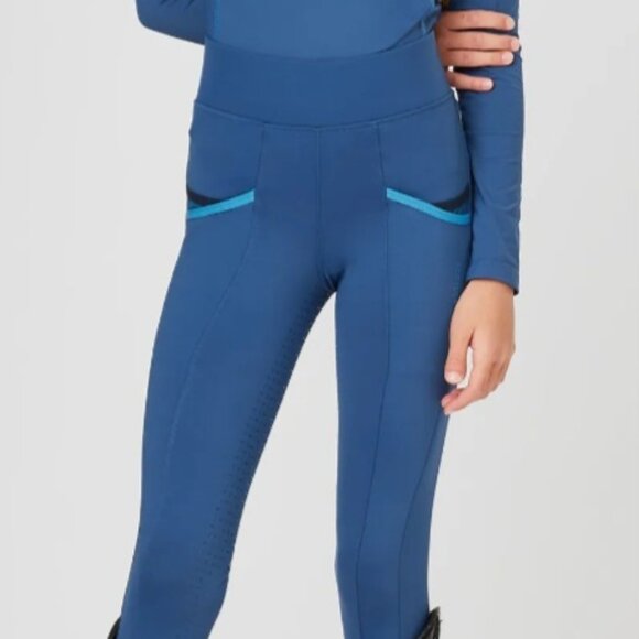 Young Rider 11/12 matching LS shirt and full seat pull on pant with hat silk - Picture 5 of 5